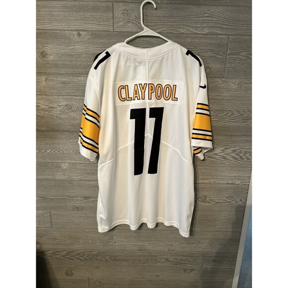 Nike Chase Claypool Pittsburgh Steelers #11 WHITE Color Rush Jersey Men’s XXL - Picture 6 of 8
